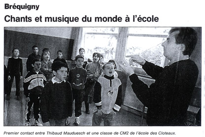 Thibaud Mauduech : interventions en milieu scolaire